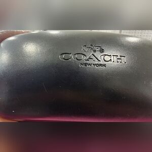 Coach Black Eyewear Case with Embossed Logo